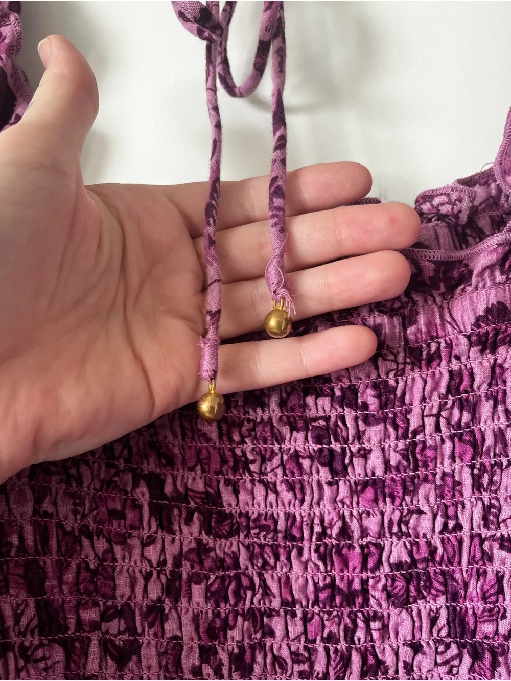 Free People Pink Purple Floral Smock it to Me
